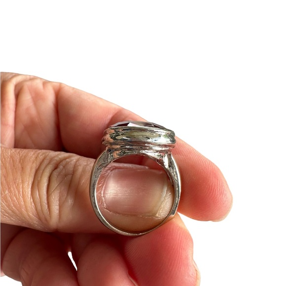 Burgundy Wine Gemstone Silver Ring - Picture 7 of 10